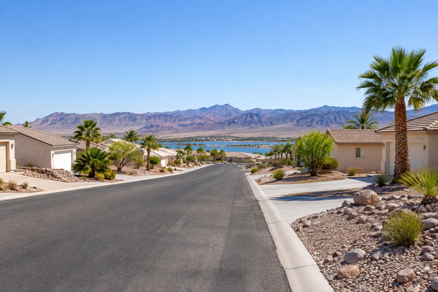 A Bullhead City, Arizona desert street in daytime