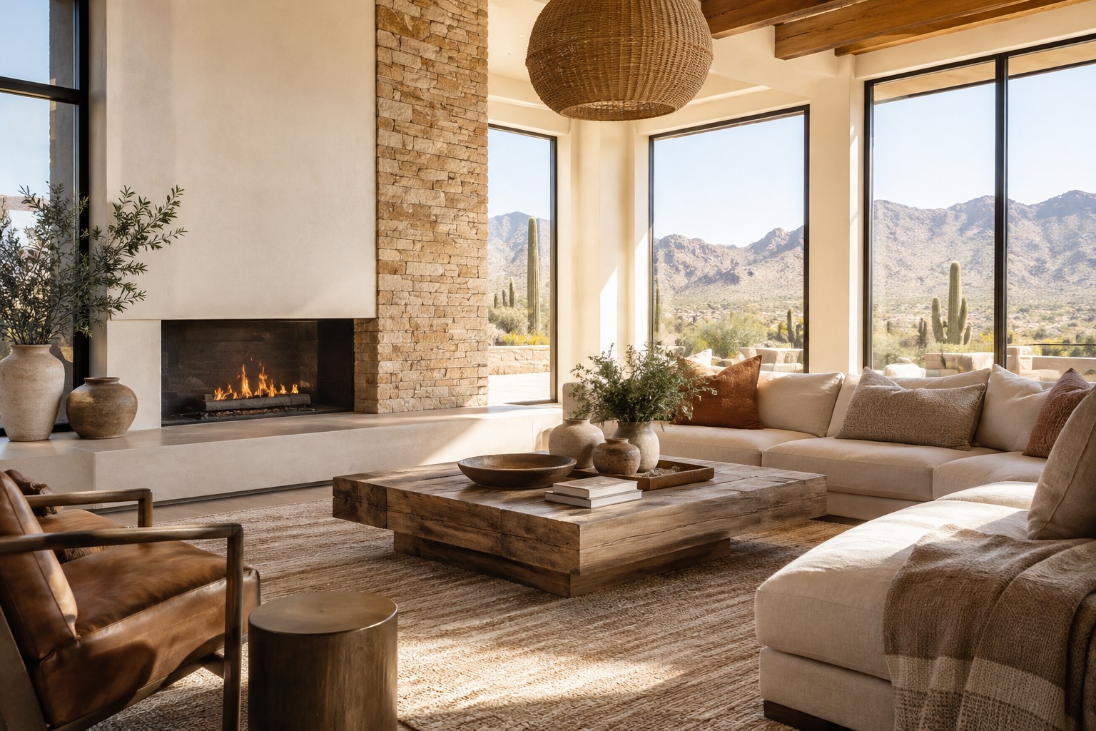 A bright Western Arizona living room